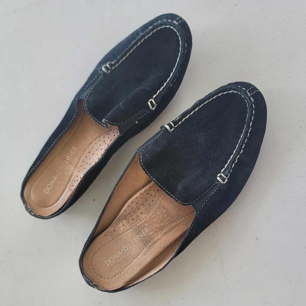 Donald J Pliner Sport Women's Cesya Patent Black Slip On Driving Loafer 5.5